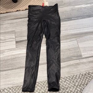 Black faux leather Leggings